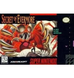 Super Nintendo Secret of Evermore (CiB, Damaged Box and Manual, Includes Poster!)