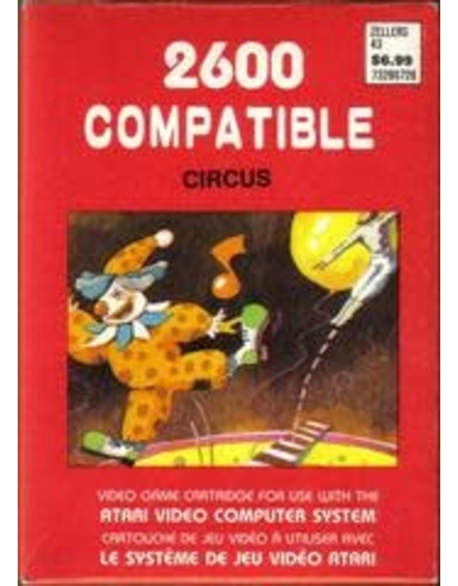 Atari 2600 Circus - Zellers Version (Cart Only, Damaged Label)