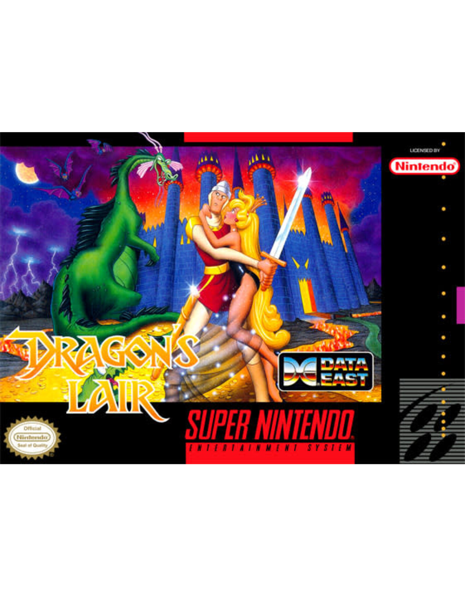 Super Nintendo Dragon's Lair (Boxed, No Manual, Heavily Damaged Box)
