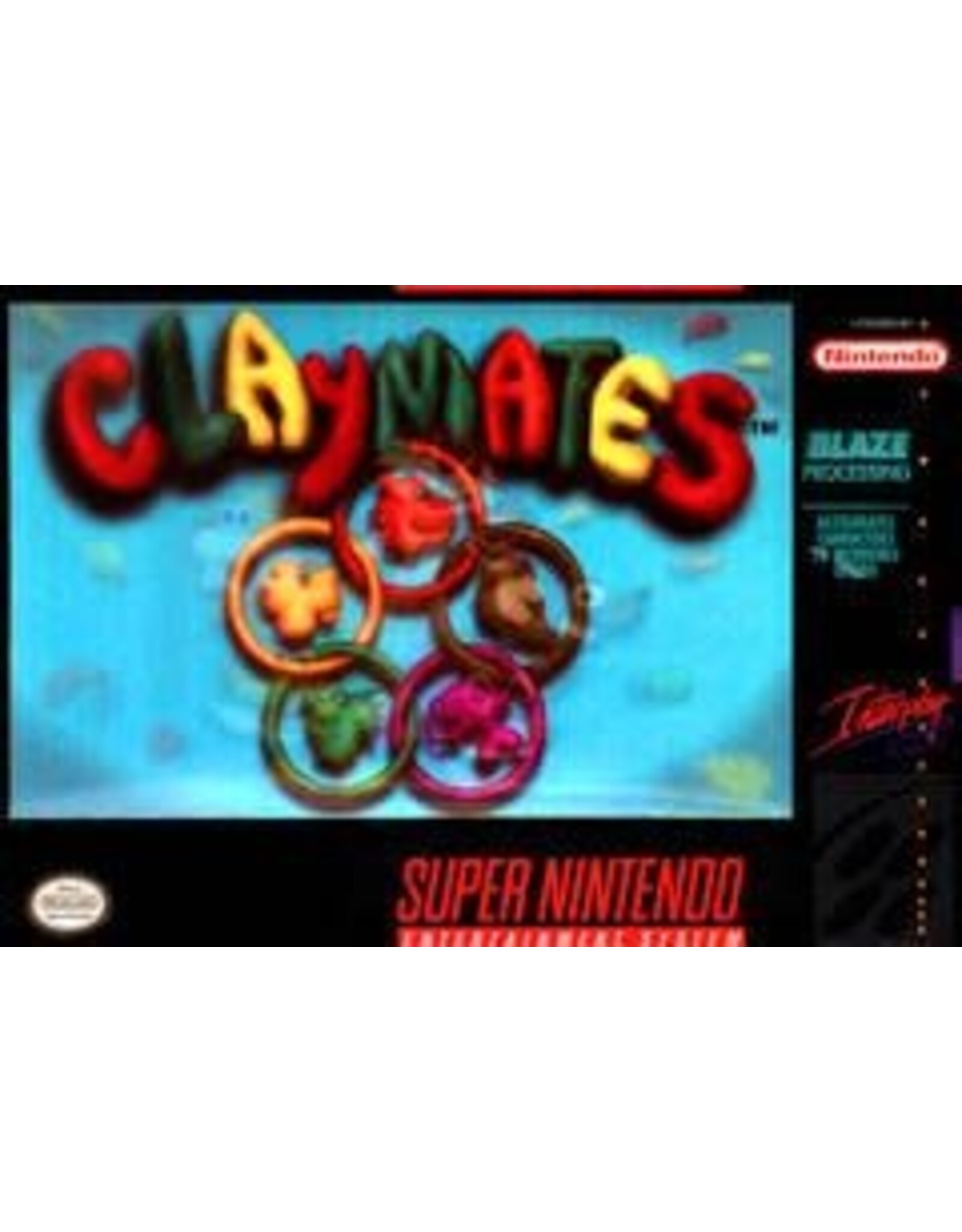 Super Nintendo Claymates (Cart Only, Damaged Cart)