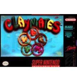 Super Nintendo Claymates (Cart Only, Damaged Cart)