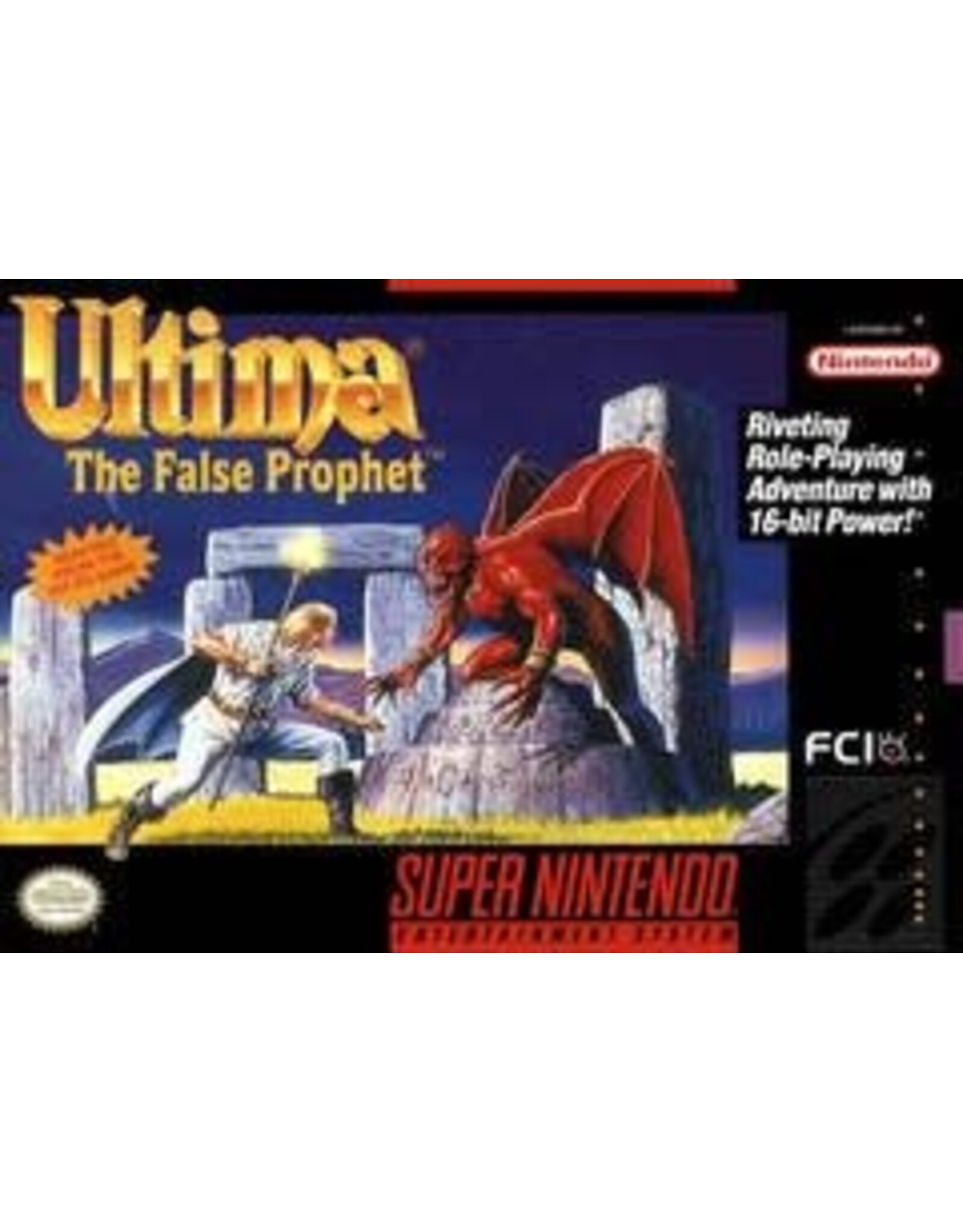 Super Nintendo Ultima The False Prophet (Used, Cart Only, Cosmetic Damage)