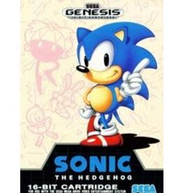 Sega Genesis Sonic the Hedgehog (Multilingual Case Variant, Boxed, No Manual, Damaged Sleeve and Label)