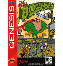 Sega Genesis Boogerman A Pick and Flick Adventure (CiB, Lightly Damaged Manual, Damaged Sleeve)