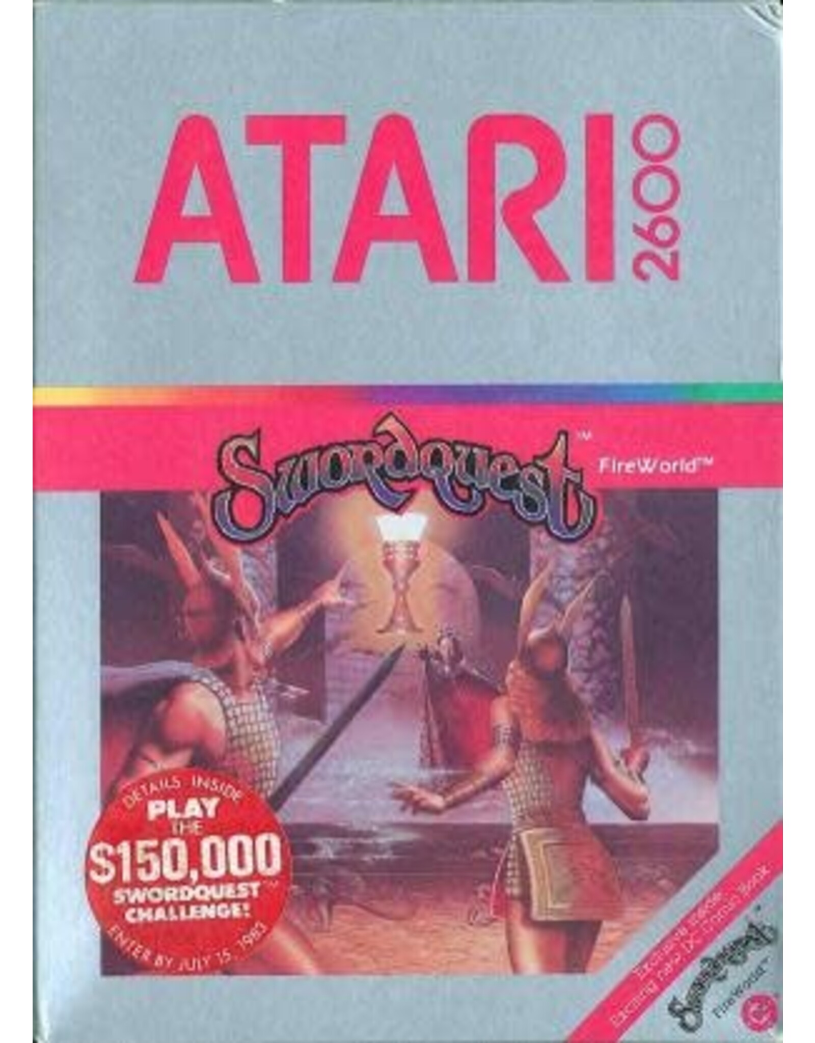 Atari 2600 Swordquest Fireworld (Cart Only, Cosmetic Damage)