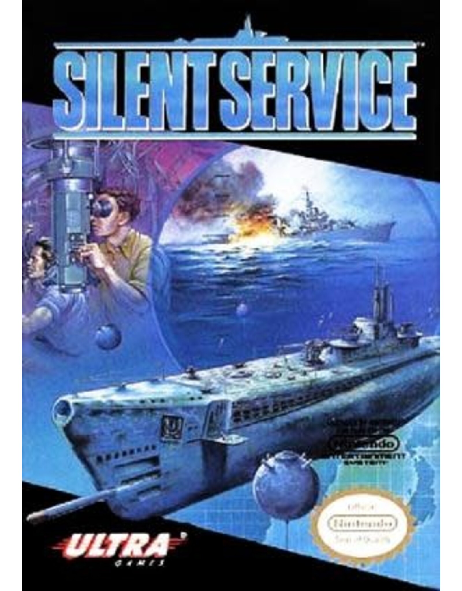 NES Silent Service (Used, Cart Only, Cosmetic Damage)