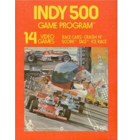Atari 2600 Indy 500 (Text Label, Cart Only, Cosmetic Damage)  *Requires Driving Controllers*