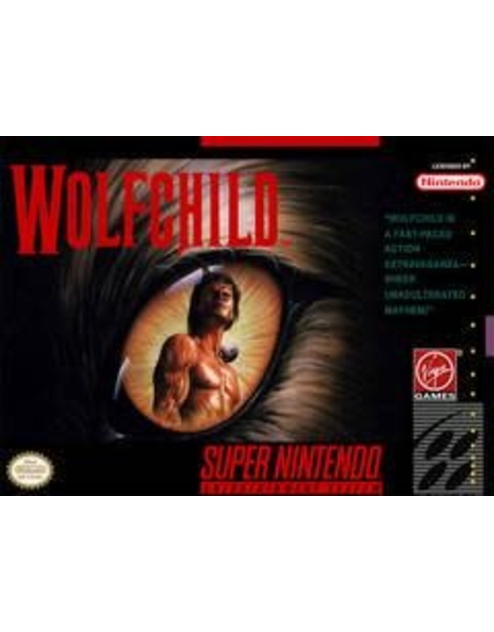 Super Nintendo Wolfchild (Used, Cart Only, Cosmetic Damage)