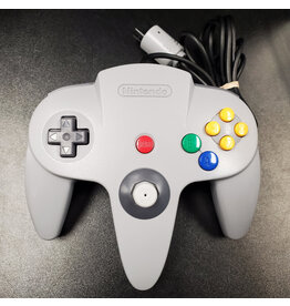 Nintendo 64 N64 Nintendo 64 Controller with New Joystick - Grey, OEM (Used)