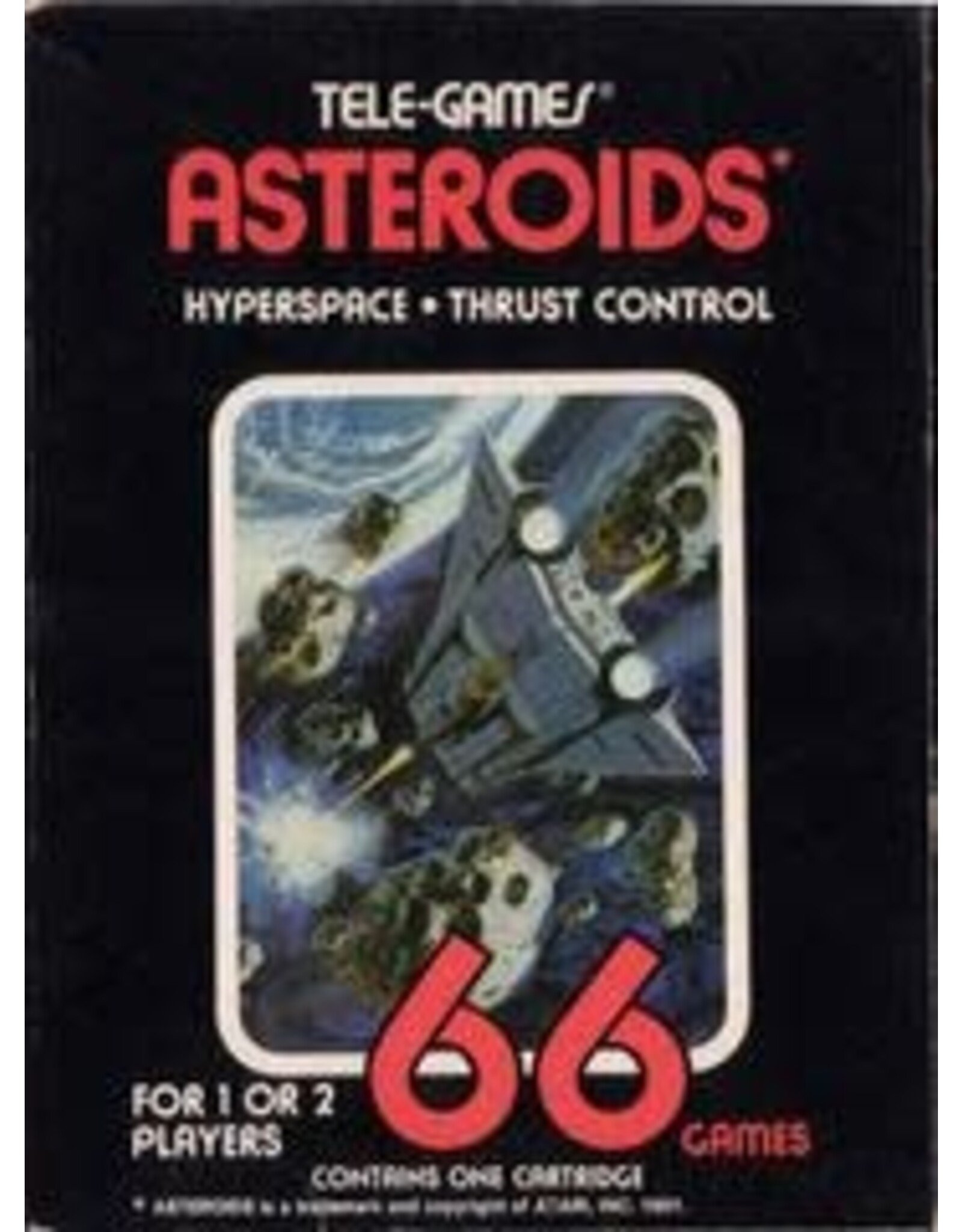 Atari Asteroids - Tele-Games Text Label (Used, Cart Only)