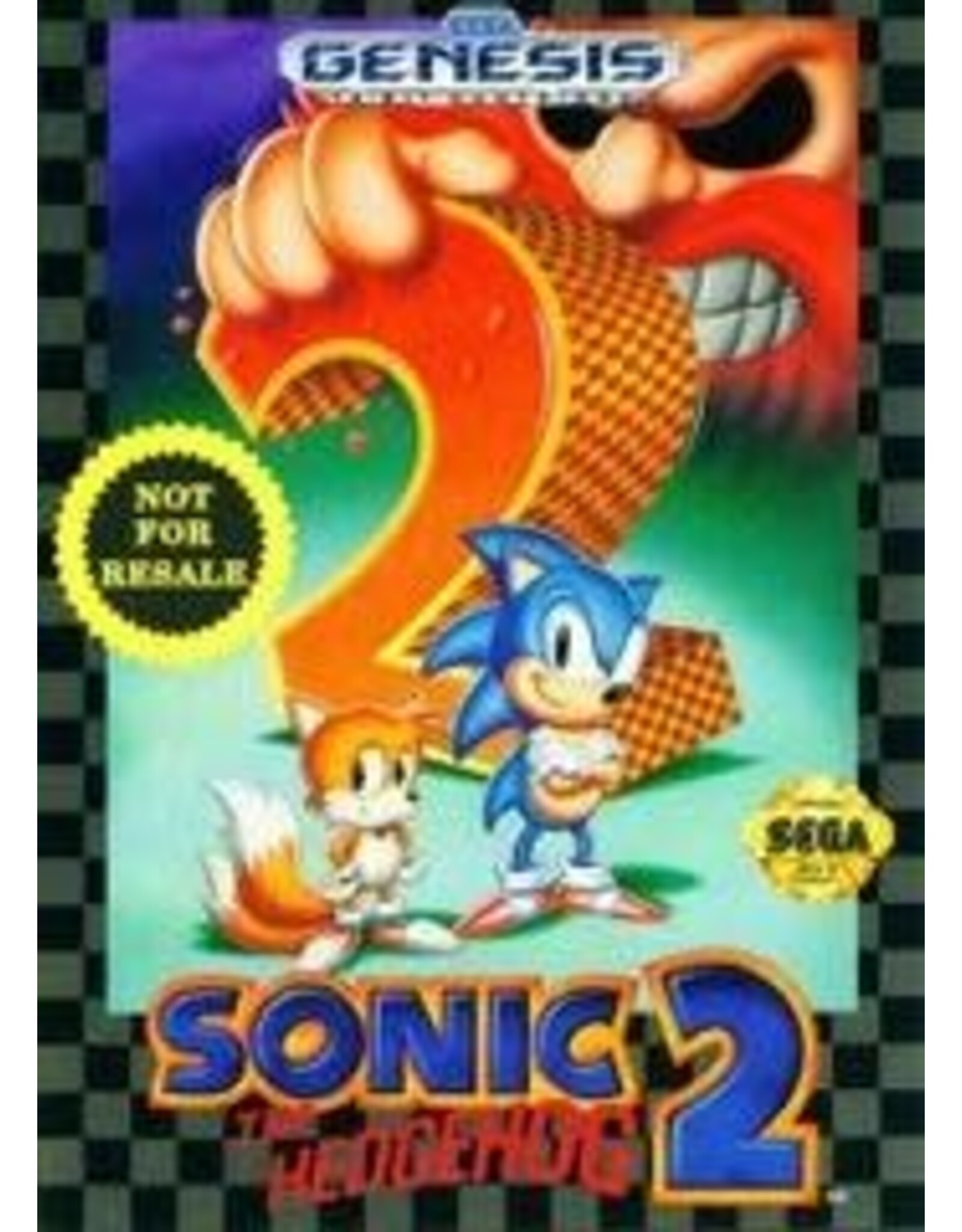 Sega Genesis Sonic the Hedgehog 2 - Not For Resale (Used, Cart Only, Cosmetic Damage)