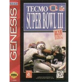 Sega Genesis Tecmo Super Bowl III (Used, Cart Only, Cosmetic Damage)