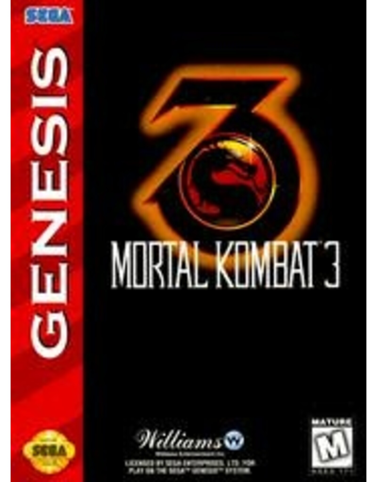 Sega Genesis Mortal Kombat 3 (Used, No Manual, Cosmetic Damage)