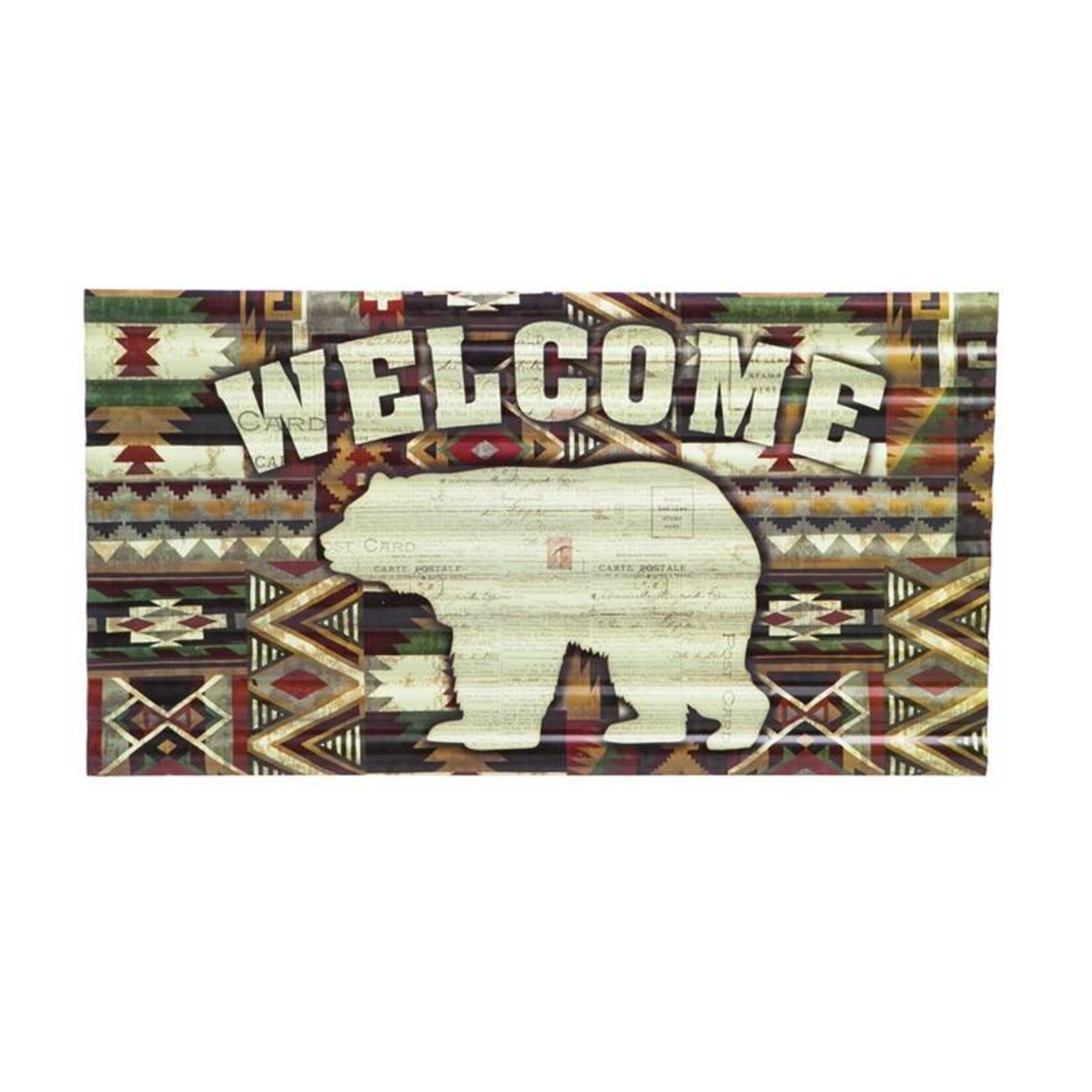 Welcome Bear - Metal Corrugate