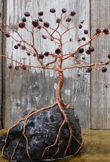 Larry Walma Copper Trees Copper Tree with Red Garnet Buds