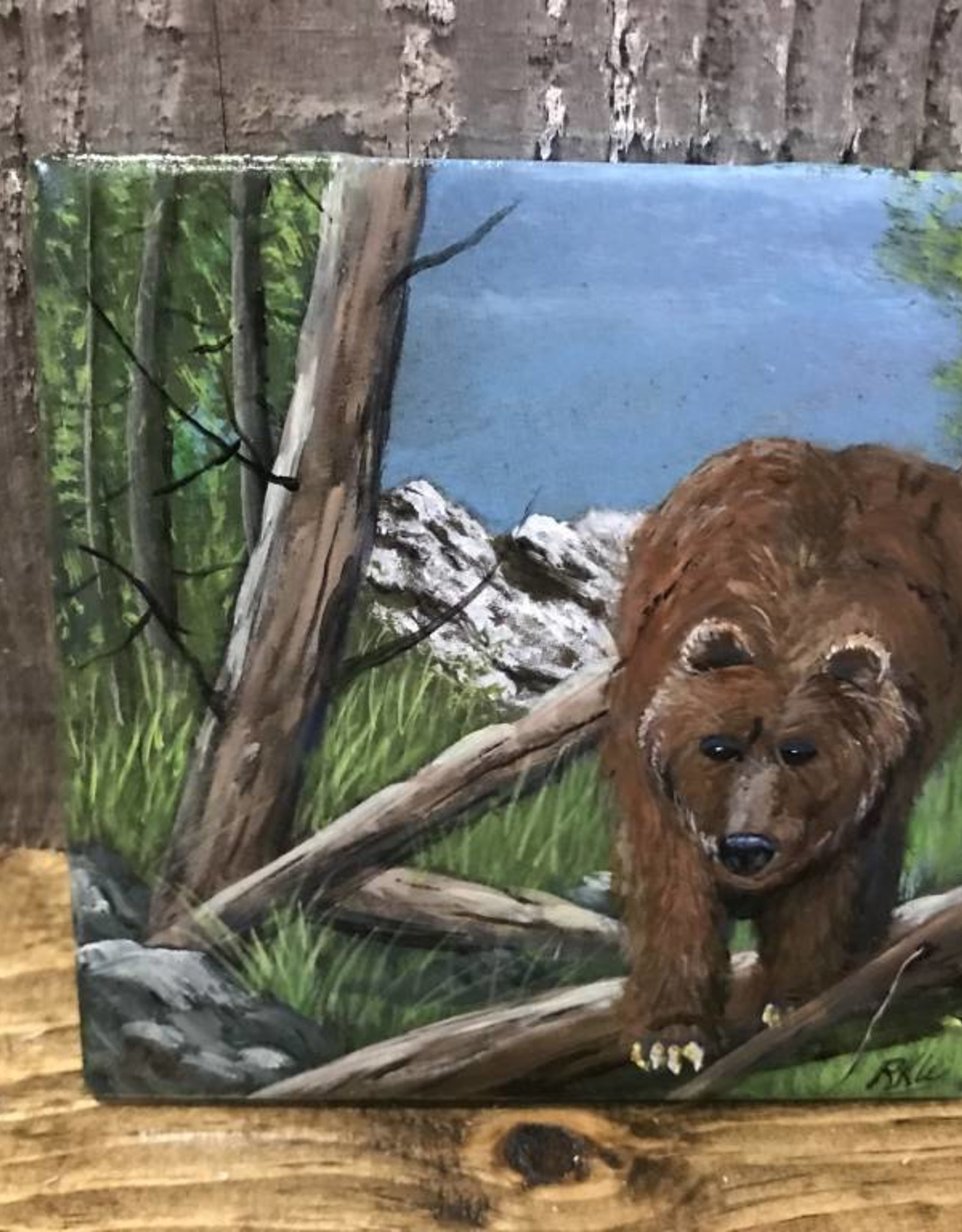 Ron Wetzel Art Handpainted Tile - Bear