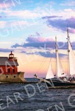 Nick Irwin Images Nick Irwin Matted Print - Grand Haven Pier 5x7