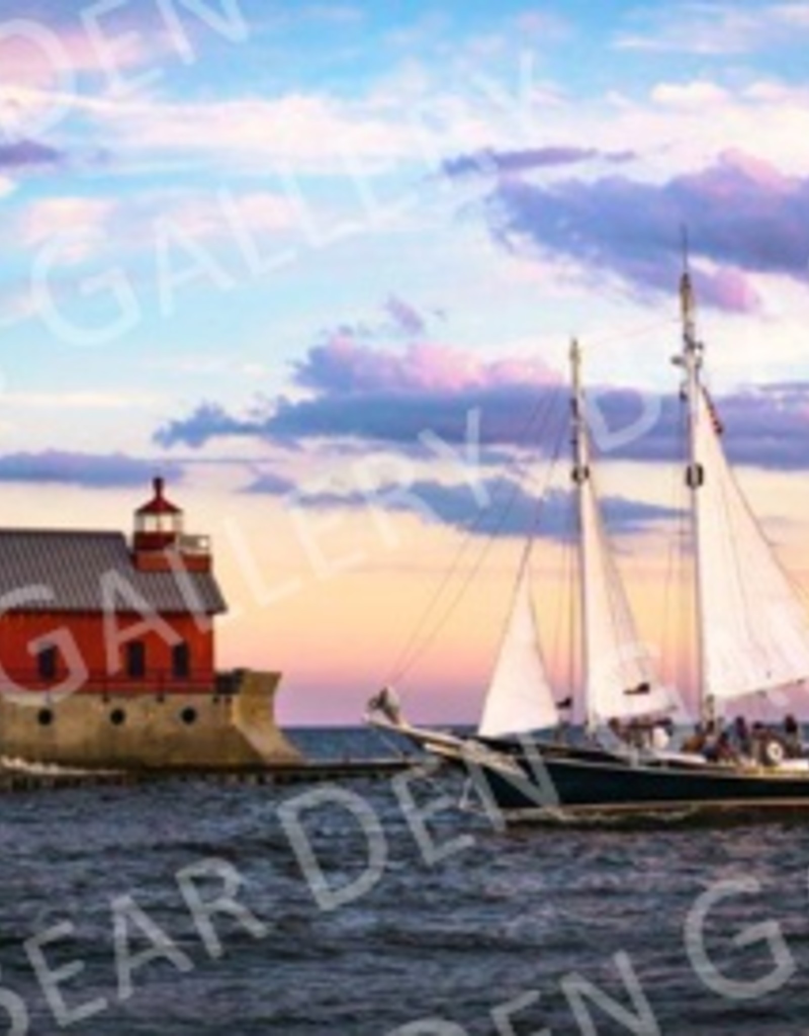 Nick Irwin Images Nick Irwin Matted Print - Grand Haven Pier 5x7