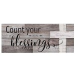 Count Your Blessings 12" x 30" Wood Sign