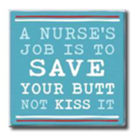 A Nurse's Job is to Save Your Butt Not Kiss It 4x4
