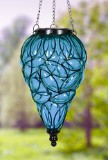 Solar Hanging Lantern - Blue Teardrop