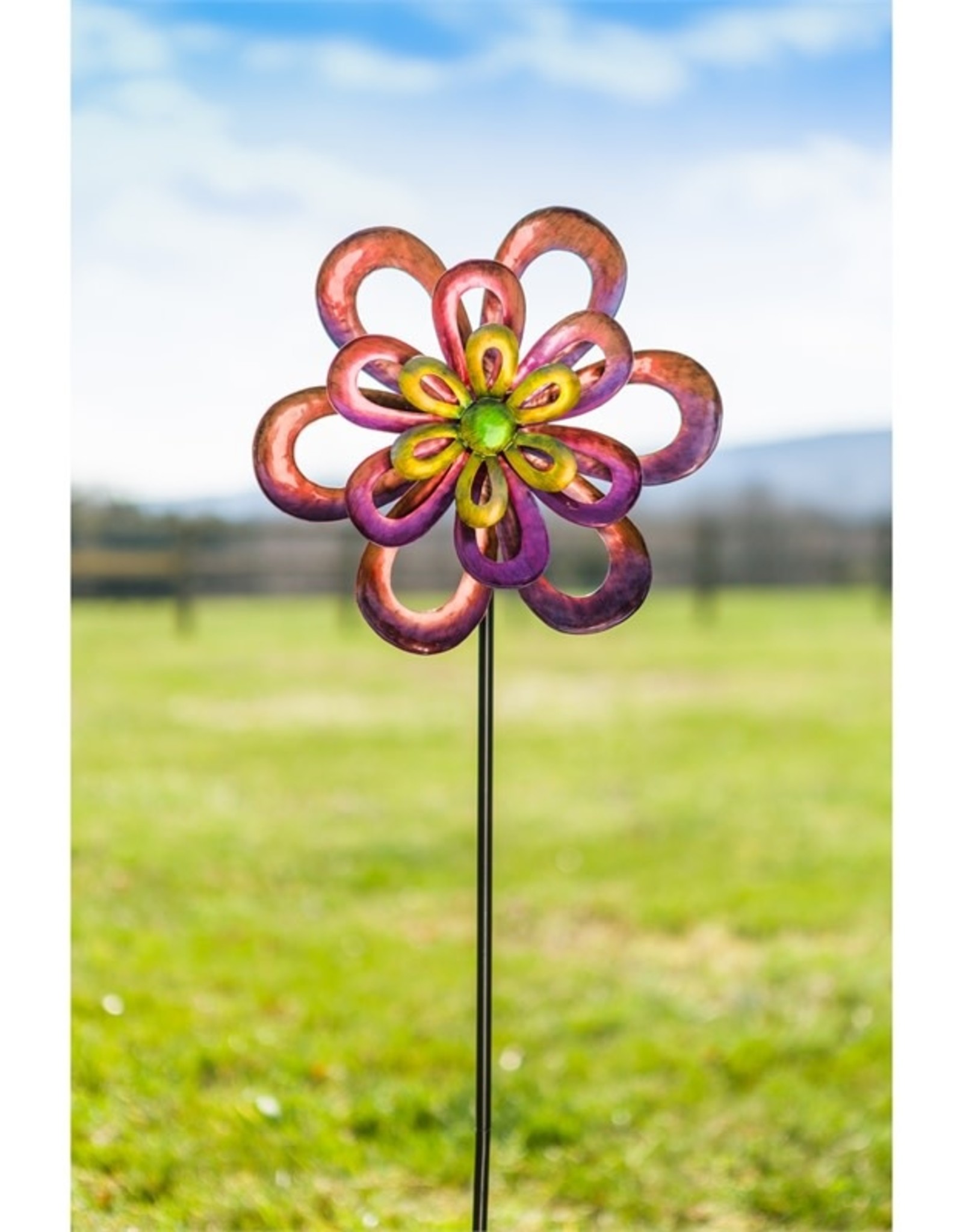 Floral Wind Spinner Stake