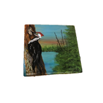 Ron Wetzel Art Handpainted Tile - Pileated On Tree