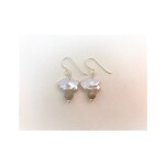 Pearl Fish Earrings - Petoskey Stone