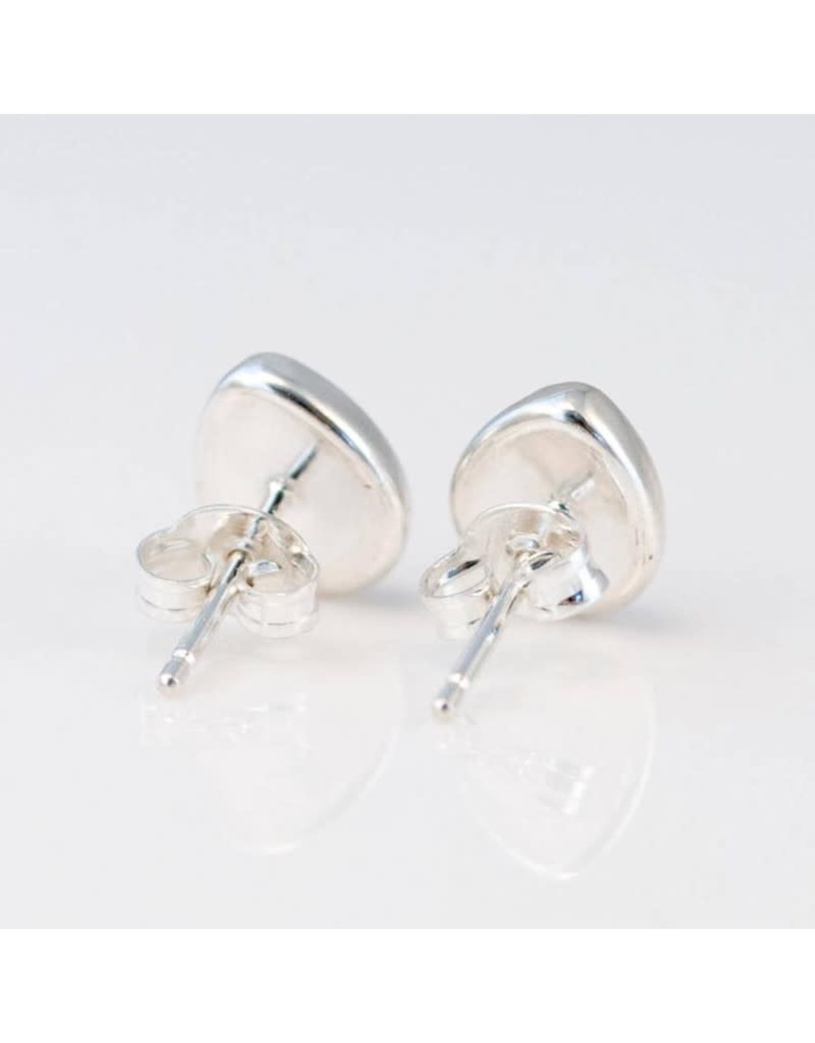 Stud Earrings - Blue Opal/Silver/Teardrop