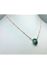 Raw Gemstone Necklace - Emerald