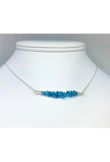Gemstone Bar Necklace - Apatite