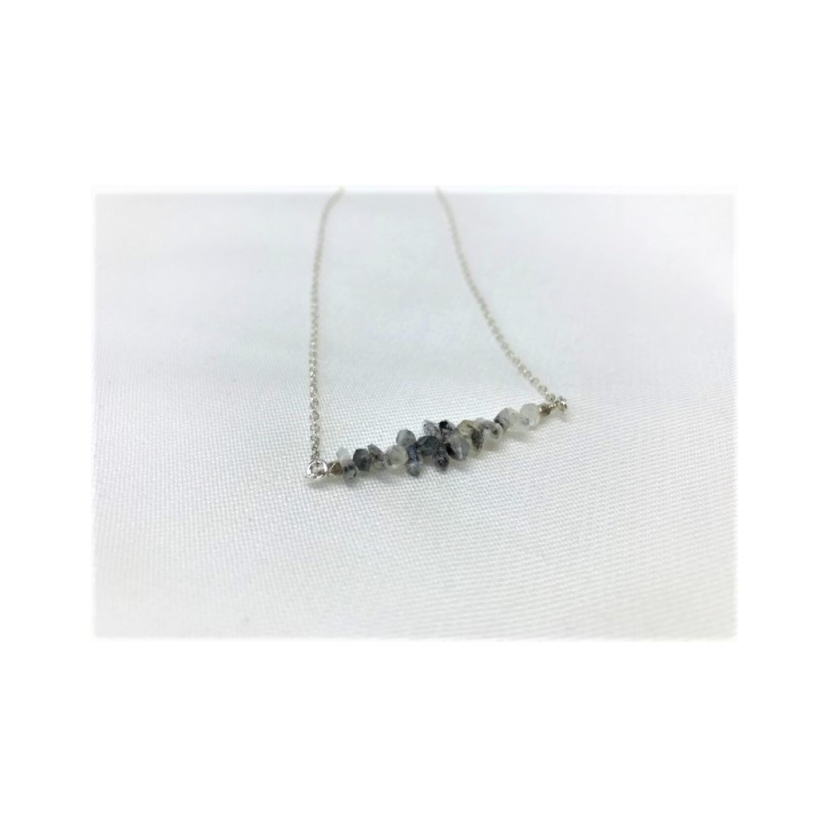 Gemstone Bar Necklace - Herkimer Diamond