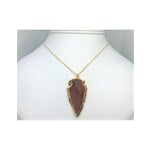 Arrowhead Necklace - Agate/Gold