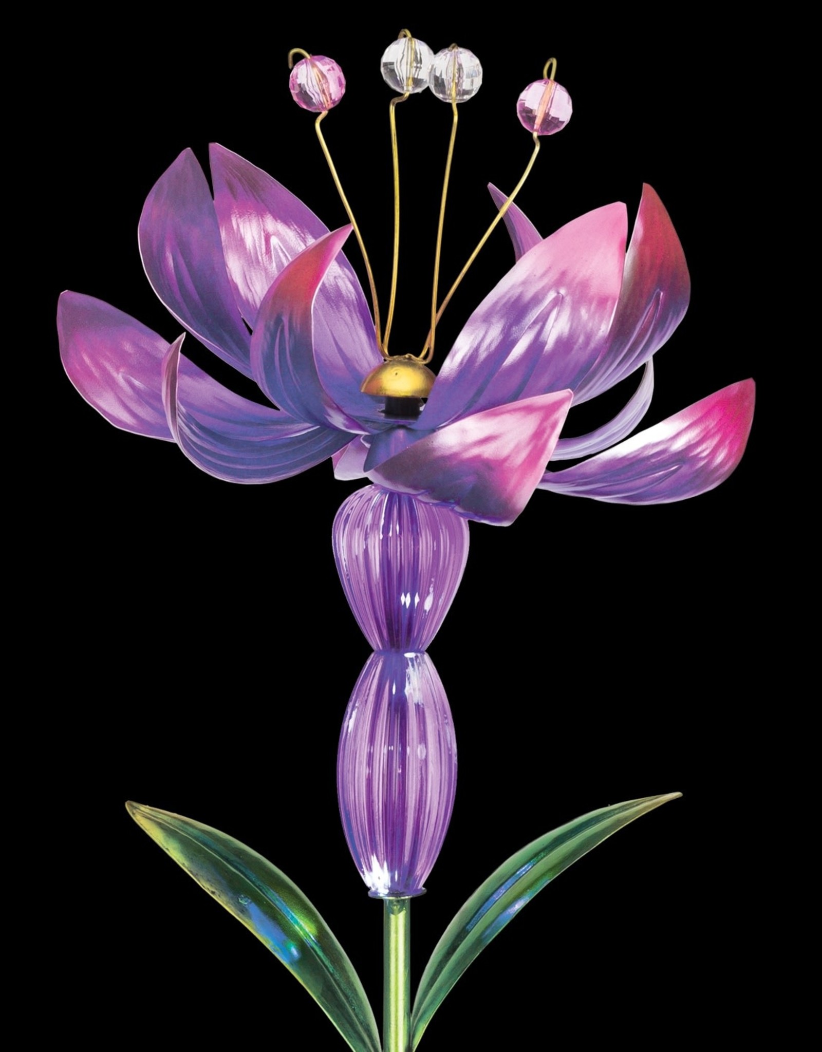 Solar Lotus Spinner Stake - Purple