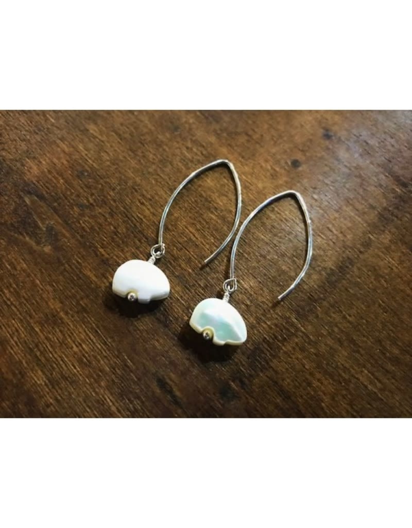 Dangle Earrings - Pearl Bear