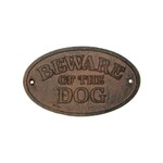 Beware of Dog Cast Iron Sign