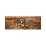 French Hook Earrings - Unakite Bears w/ Bead