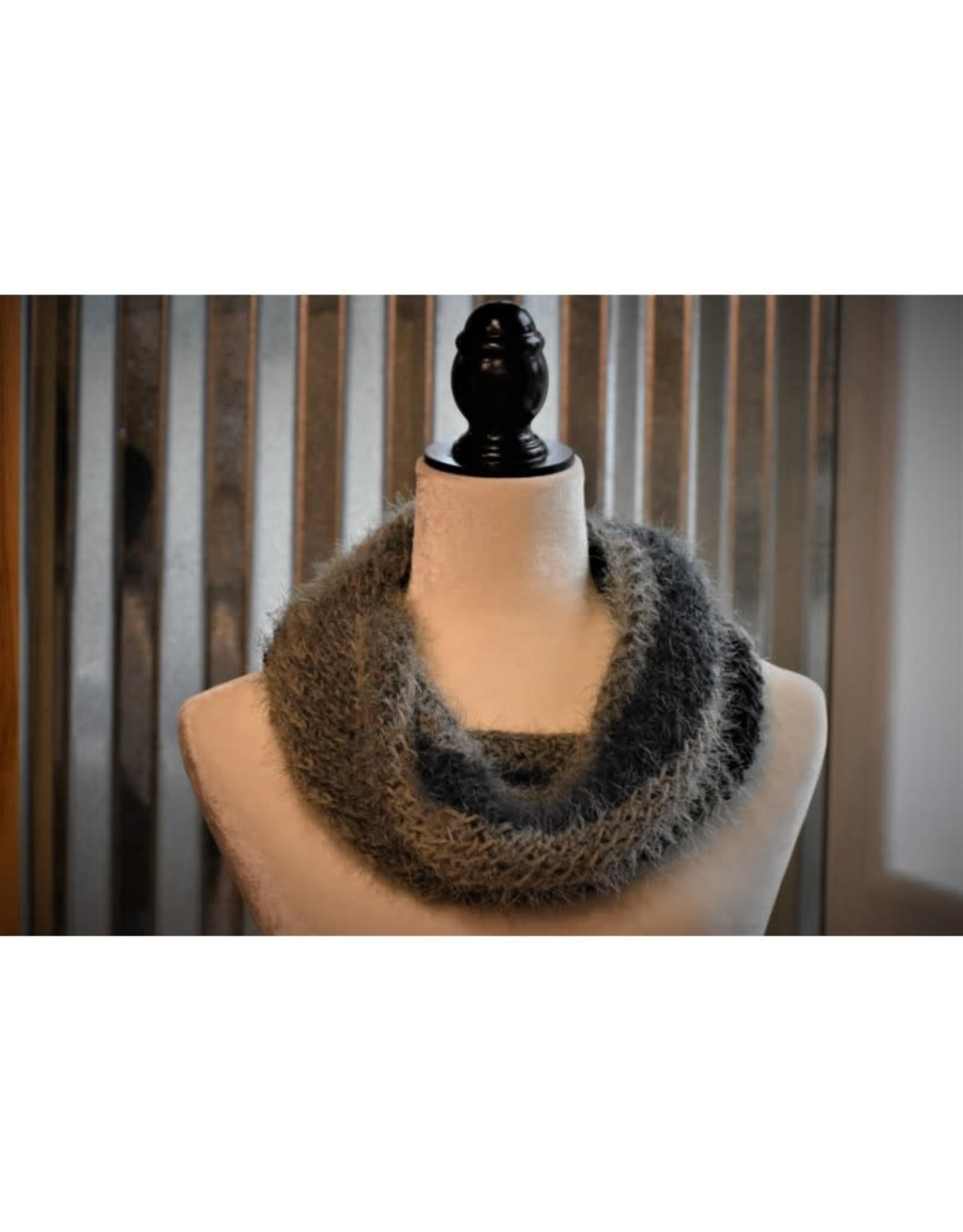 black knit infinity scarf