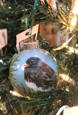 Hand-Painted Ornament - Junco in Spring