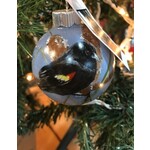 Hand-Painted Ornament - Red Winged Blackbird