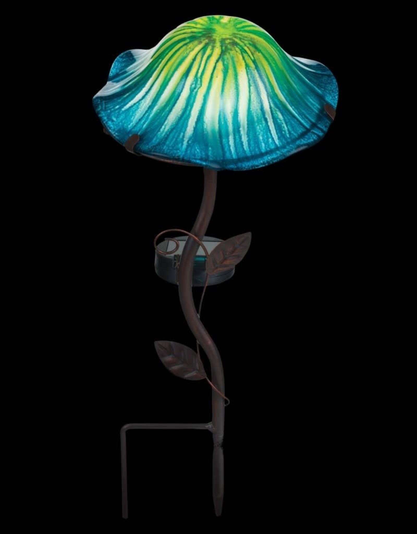 Lava Mushroom Solar Stake - Blue