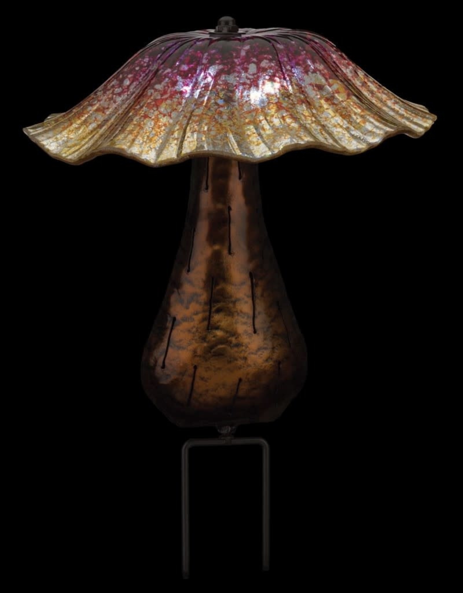 Solar Toadstool Stake - Orange