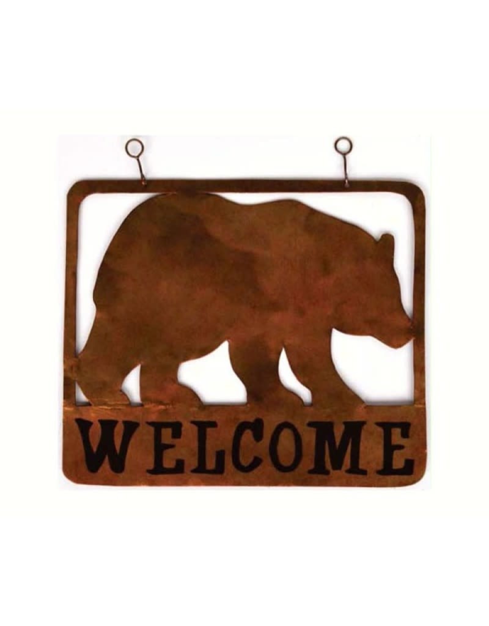 Welcome Sign - Metal Bear