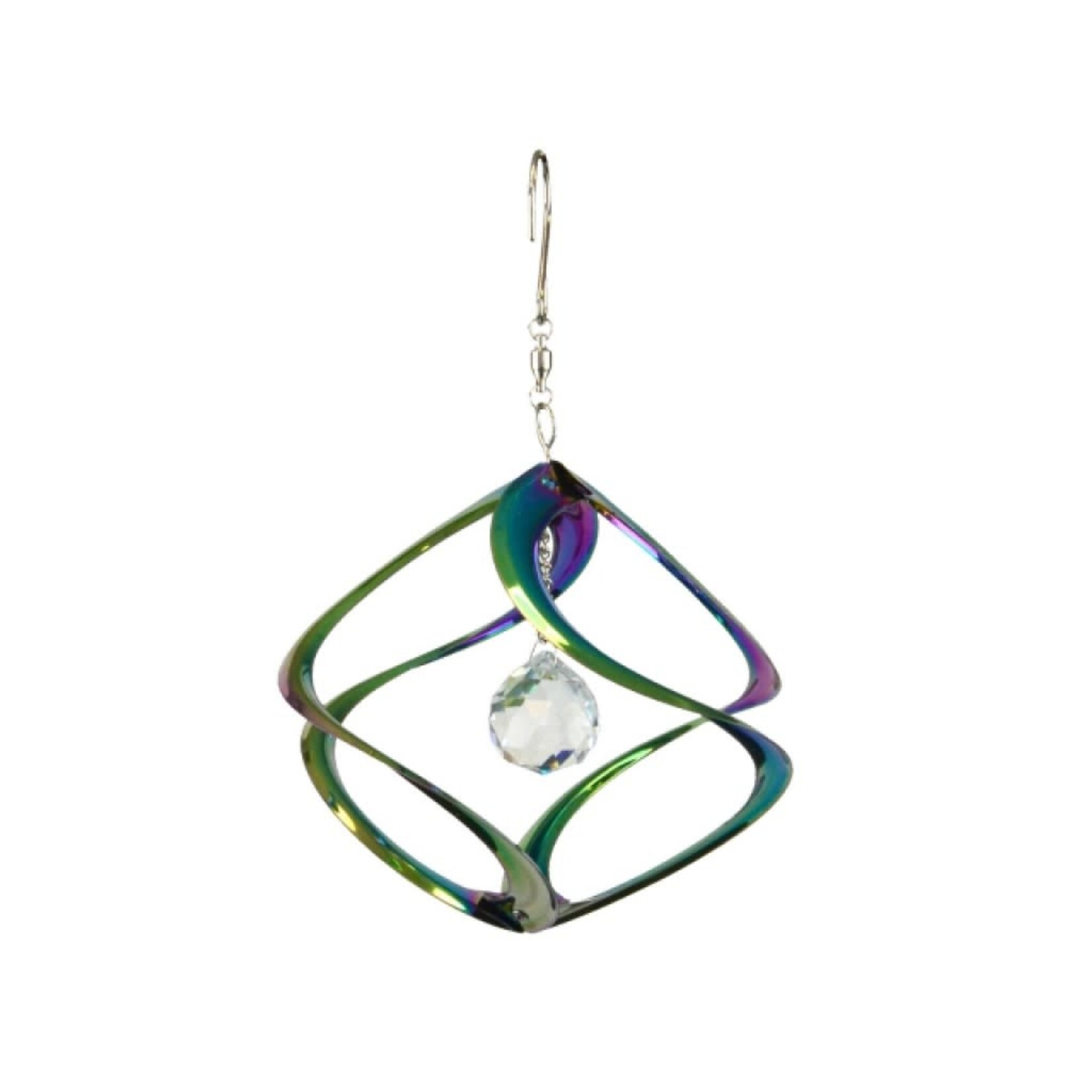 Hanging Helix - 11 Inch Rainbow with Crystal