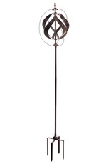 Kinetic Wind Spinner Stake - Misting Copper Sphere