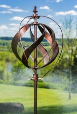 Kinetic Wind Spinner Stake - Misting Copper Sphere