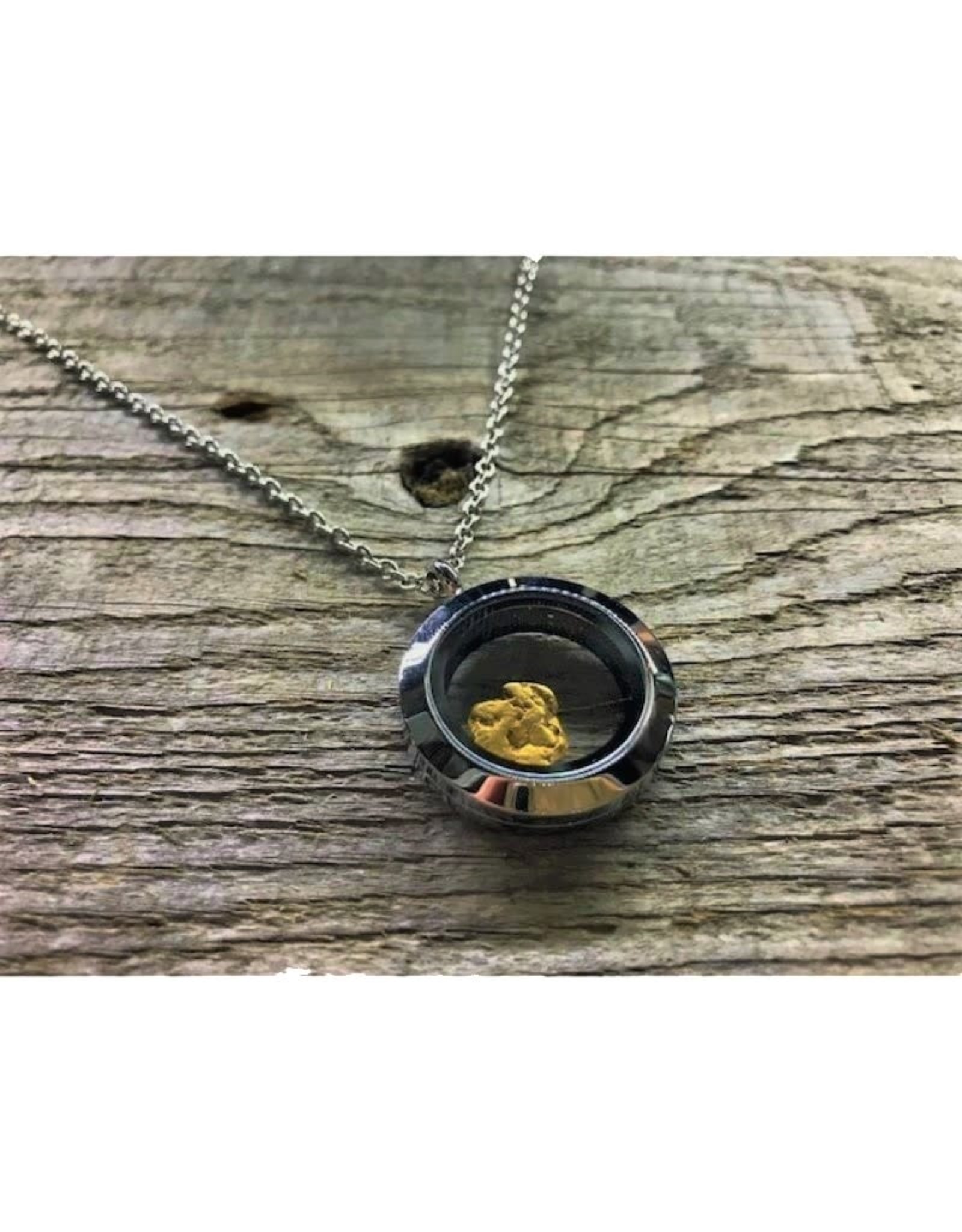 Mining Necklace - Gold Nugget in Sterling Silver 19 grains