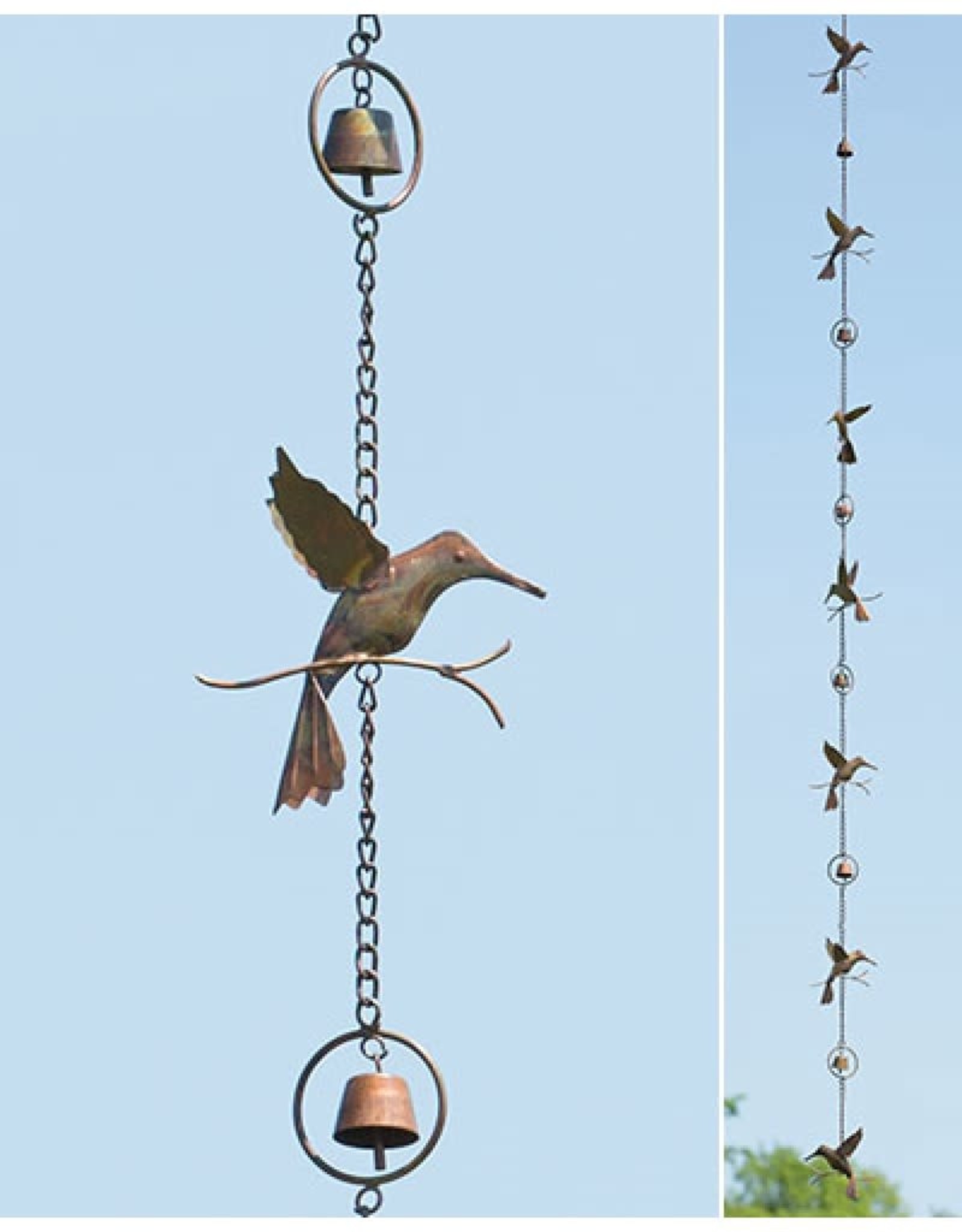 Rain Chain - Hummingbird & Bells