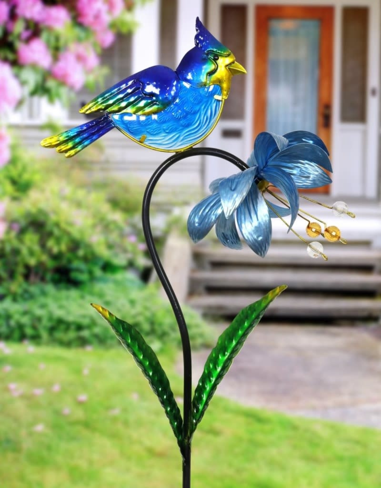 Blue Bird with Spinning Flower
