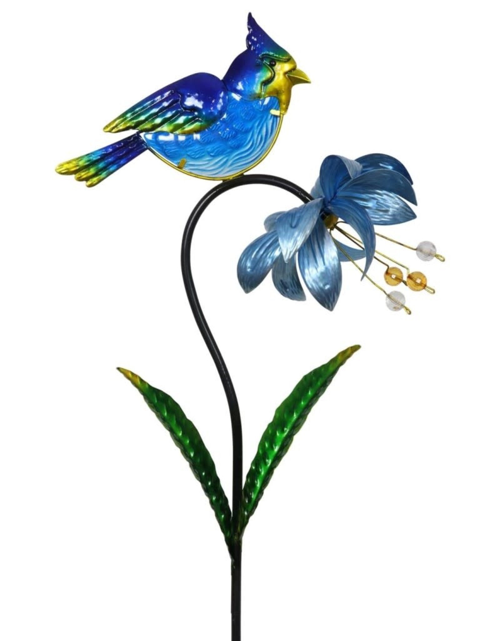 Blue Bird with Spinning Flower